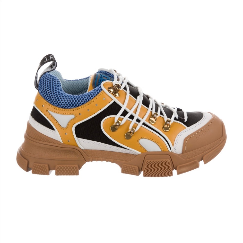 Gucci Logo Tan Flashtrek Sneakers